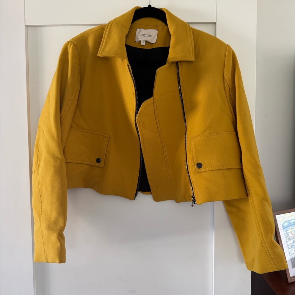 Dorothee Schumacher Yellow Cropped Jacket